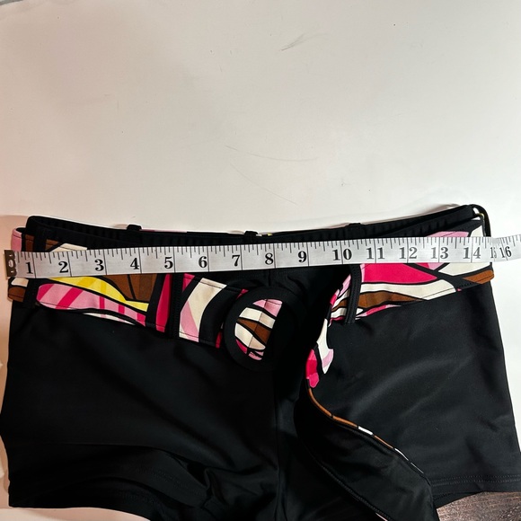 ❤️🔥HOST PICK Bikini Bay black boy short bottoms w multicolour belt Size 12 - Picture 9 of 11